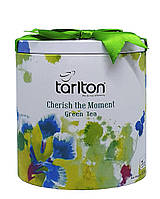 Чай Tarlton CHERISH the MOMENT Наслаждение зеленый цейлонский листовой ганпаудер в металлической банке 100 г