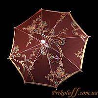 Зонтик для фотосъемки и прогулок Коричневый