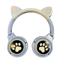 Навушники котячі вушка для дівчинки бездротові XY-231 bluetooth дитячі з підсвічуванням