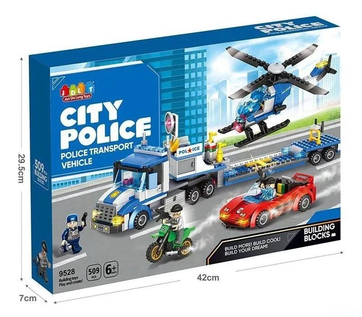 Конструктор дитячий іграшковий блоковий City Police "Погоня" 509 деталі 9528