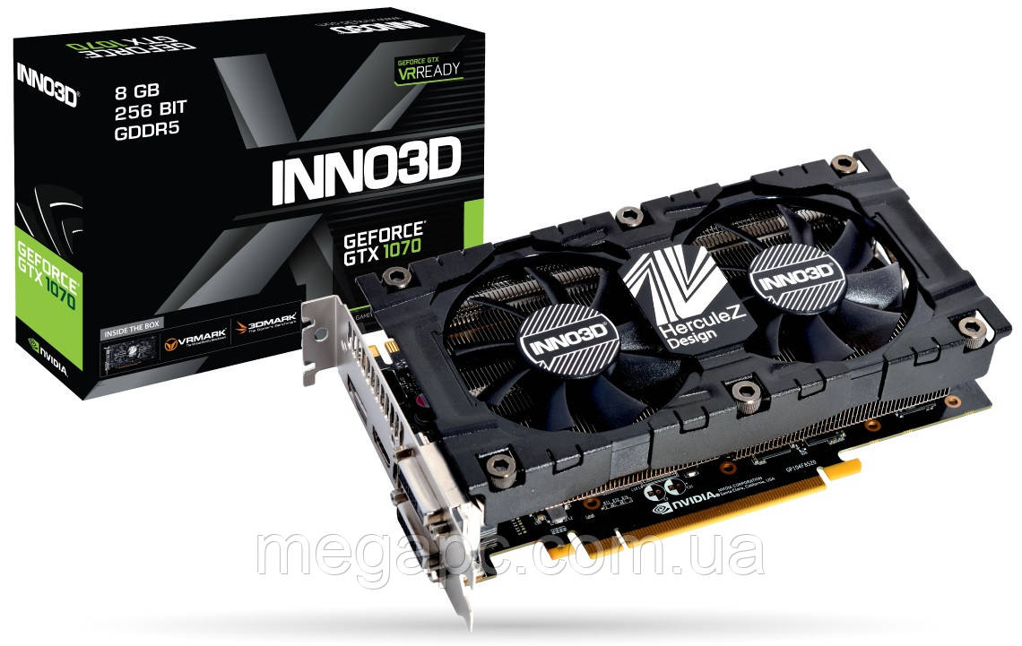 Відеокарта Inno3D GTX 1070 8GB 256Bit TWIN X2 V4 (N1070-4SDV-P5DS) (Б/В)