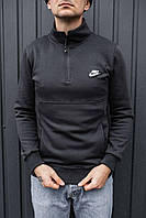 Кофта Nike мужская толстовка серая теплая мягкая с начесом молодежная