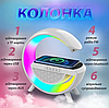 Нічник з бездротовою зарядкою та Bluetooth колонкою BT 2301, фото 4