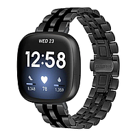 Металлический ремешок Primolux Steel Link для часов Fitbit Versa 4 / Fitbit Sense 2 - Black