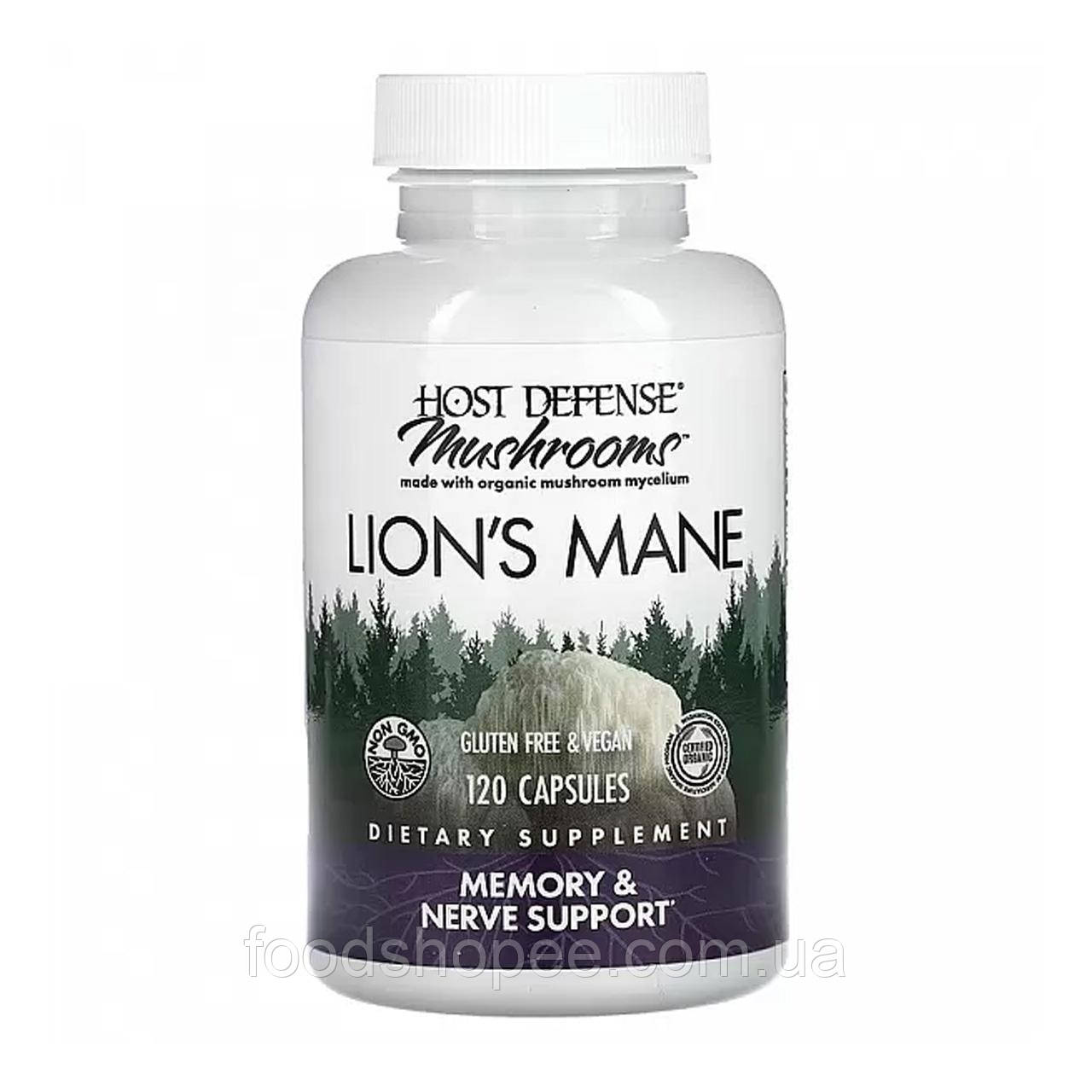 Їжовик гребінчастий (Lion's Mane) 500 мг 120 капсул FPI-03163