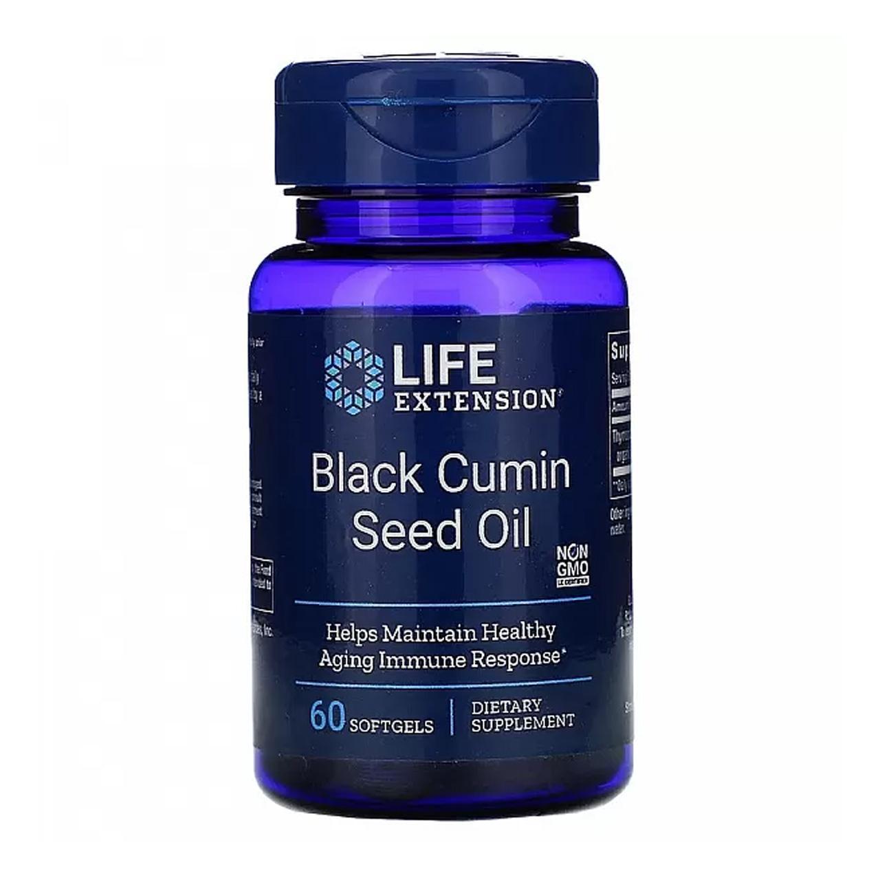 Олія чорного кмину (Black Cumin Seed Oil) 500 мг 60 капсул LEX-17096