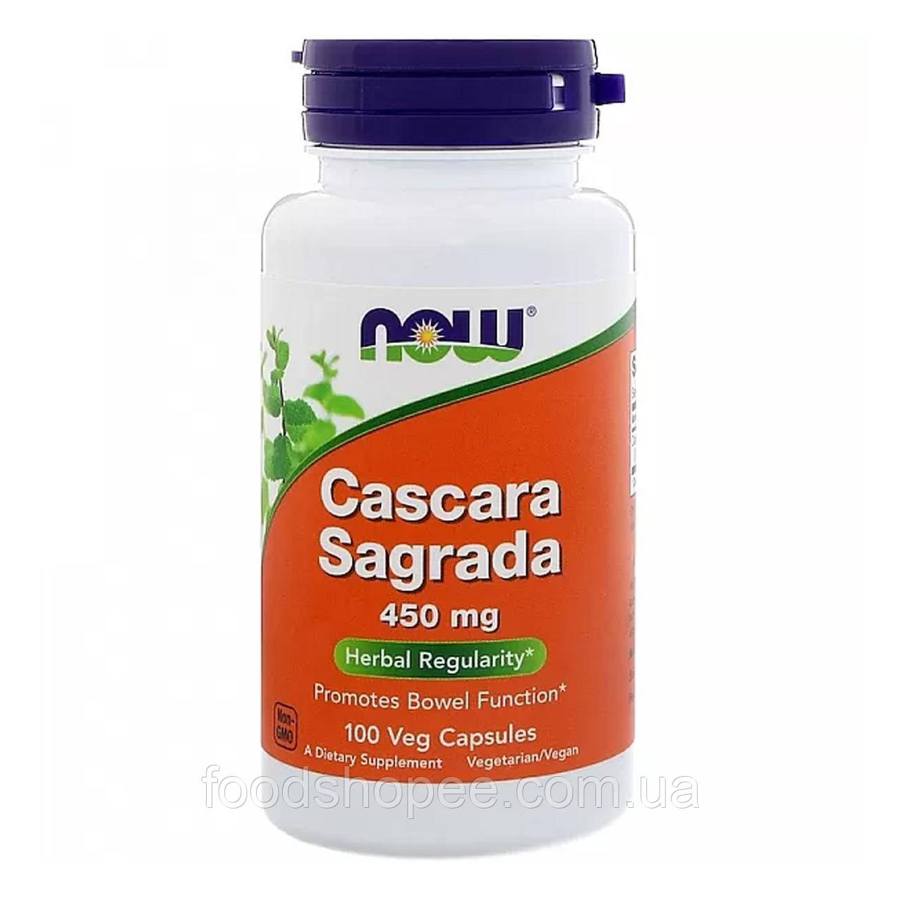 Каскара Саграда (Cascara Sagrada) 450 мг 100 капсул NOW-04620