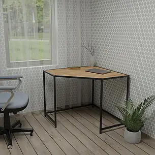 Письмовий стіл БЕТА Neman, колір дуб крафт золотий / чорний, фото 2