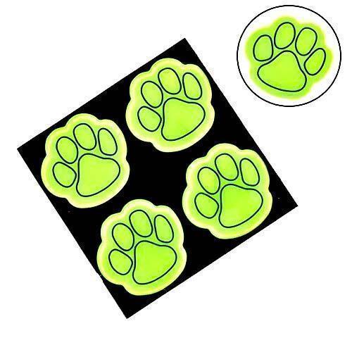 10x Світловідбивні наклейки стікери для одягу дитячі, лапки, безпечні для дітей, міцні