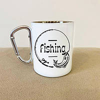 Чашка подарочная Fishing 300 мл металлическая чашка походная туристическая белая