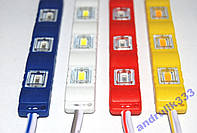 Светодиодный модуль синий 3 SMD 5730 12V IP65