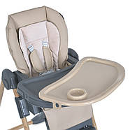 Стільчик для годування El Camino ME 1115-W CRAFT Beige від народження до 3 років, фото 4