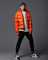 Короткая весенняя куртка-пуховик Holla оранжевая