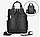 Чоловічий шкіряний міський рюкзак сумка 2 в 1, трансформер сумка-рюкзак для чоловіків натуральна шкіра, фото 4