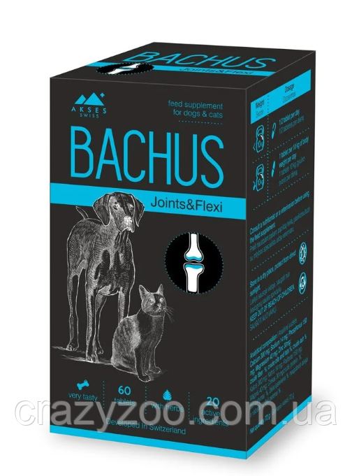Вітаміни для собак та котів Bachus Joints&Flexi для покращення стану суглобів ЦІНА ЗА 1 ТАБЛ.