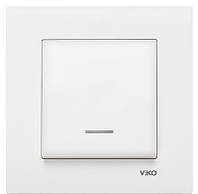 Viko Karre выключатель с подсветкой белый 90960019