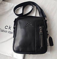 Мужская кожаная сумка Calvin Klein black