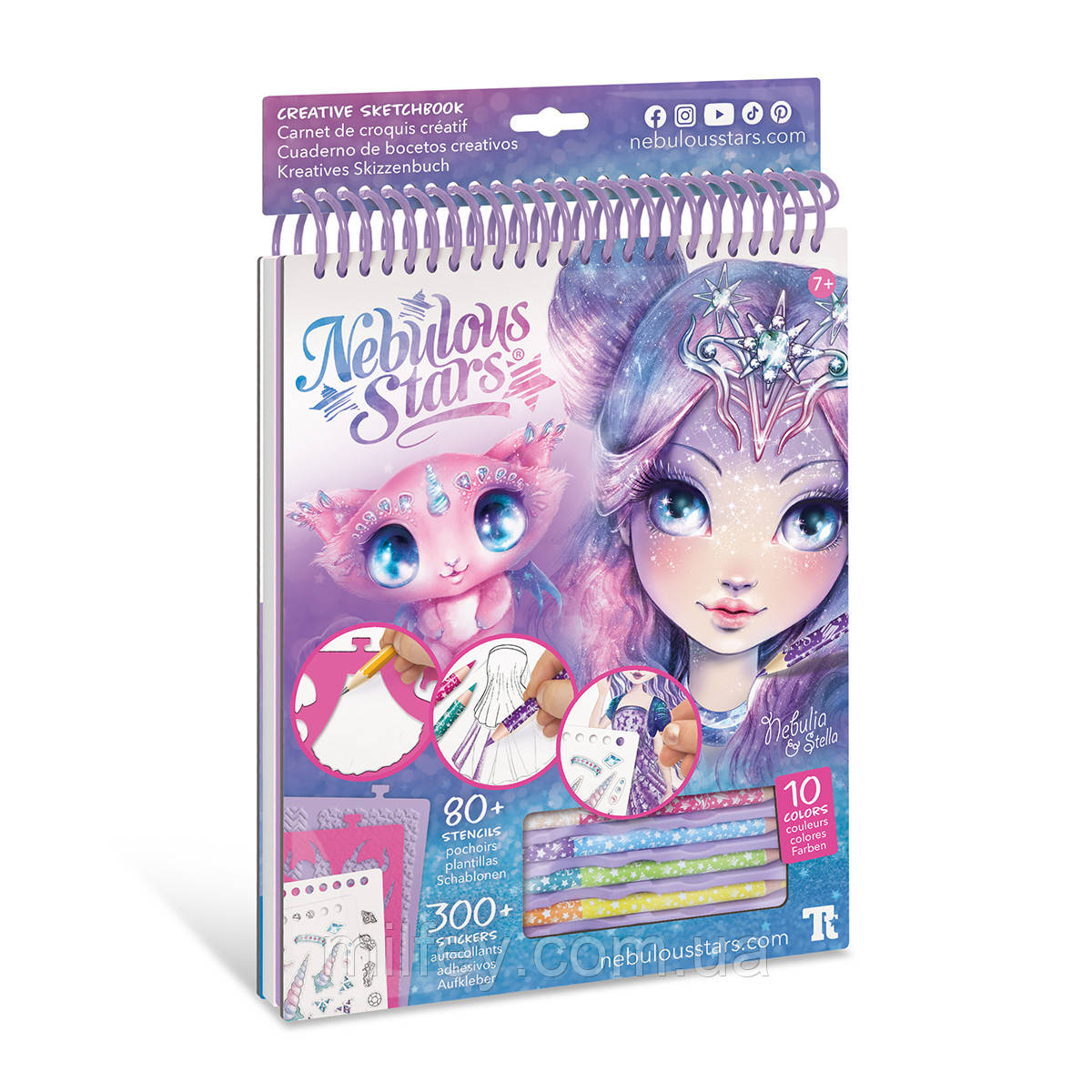 Набір для творчості - Скетчбук: Небулія, мотиви космосу Nebulous Stars, фото 1