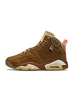 НОВИНКА модни  Чоловічі кросівки Nike Air Jordan Retro 6 Sand Orange (топові)