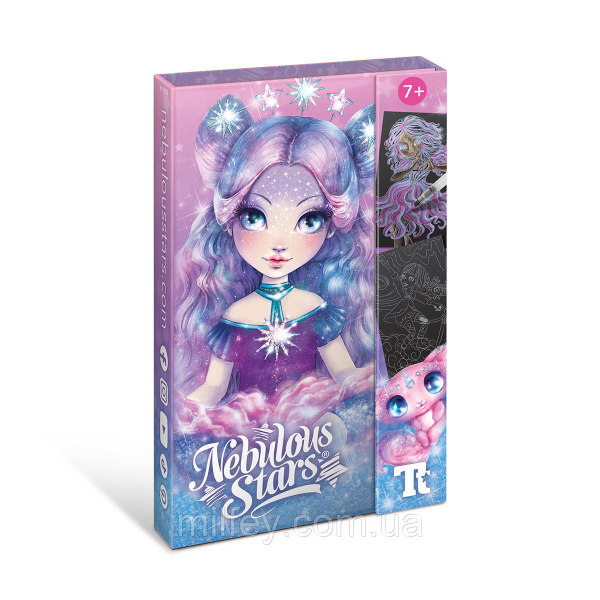 Набір для творчості в дорогу - Розмальовка з водою (чорні аркуші) Nebulous Stars, фото 1