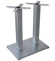 Опора прямоугольная двойная, подстолье база для стола Афина двойная Алюм каркас для стола метал AMF