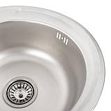 Кухонна мийка з нержавіючої сталі platinum декор 450 (0,6/170 мм), фото 4
