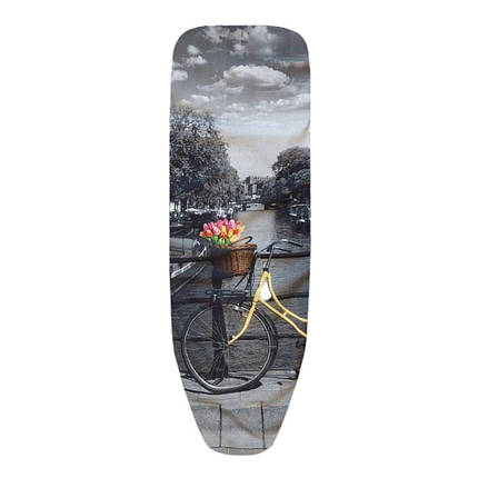 Змінний чохол на прасувальну дошку BrightPrints без основи #1 Tulips On A Bicycle 130х48 см, фото 2