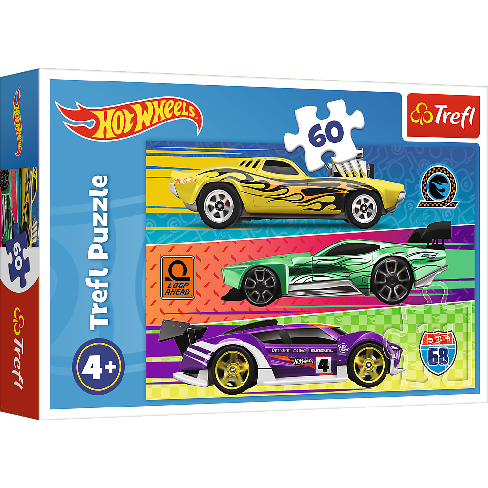 Пазли - (60 елм.) - "Траса" / Hot Wheels/Trefl