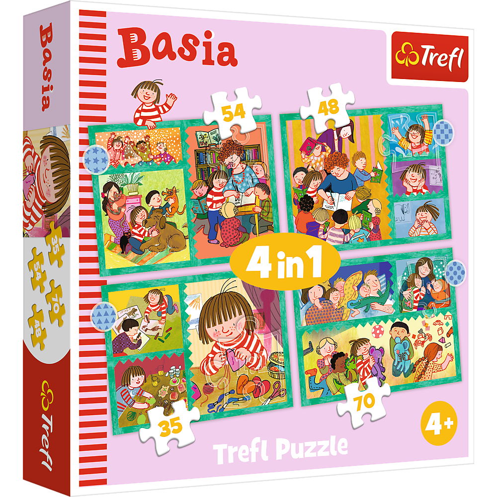 Пазли - (4в1) - "Пригоди" / Сім'я Базі/Trefl