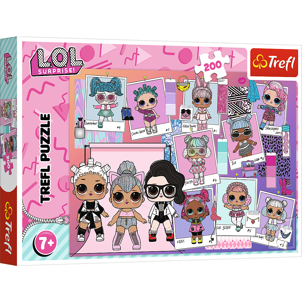 Пазли - (200 елм.) - "Милі ляльки" / Дівчата із загадками / Trefl