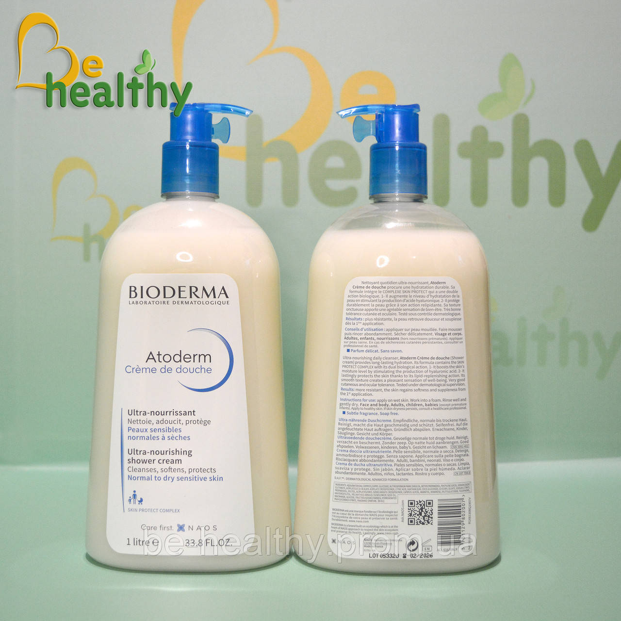 Крем для душа для нормальной и сухой чувствительной кожи, Bioderma Atoderm, Shower Cream, 1 л - фото 1 - id-p2013254458