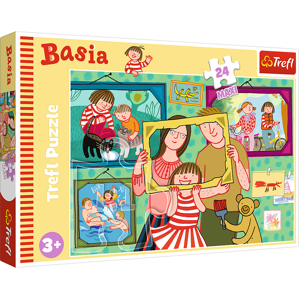 Пазли - (24 елм. MАХІ) - "День Базі" / Сім'я Базі/Trefl
