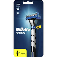 Бритва Gillette Mach3 Turbo c 2 сменными картриджами (7702018514229) d