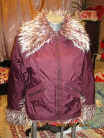 Куртка воротник- мех фиолетовая или с вишневым 16 50 L фирменная