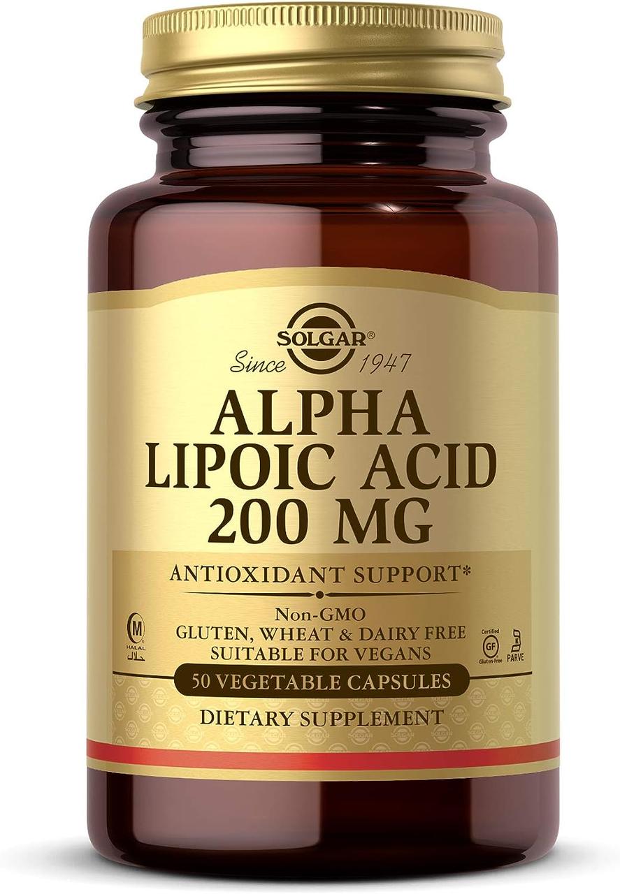 Solgar Alpha Lipoic Acid 200 mg 50 Vegetable Capsules
