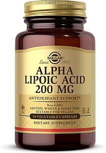 Solgar Alpha Lipoic Acid 200 mg 50 Vegetable Capsules