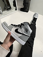 Зимние кроссовки Nike Air Jordan 1 Retro Grey Winter МЕХ / Найк Аир Джордан ретро серые