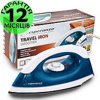 Дорожный утюг маленький Esperanza Travel Iron с антипригарным покрытием и постоянной подачей пара