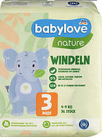 Подгузники Babylove nature Германия 3 (4-9кг) 36шт