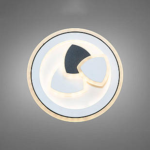 Настінно-стельовий LED світильник 20 см колір каркасу білий з чорним D-23178
