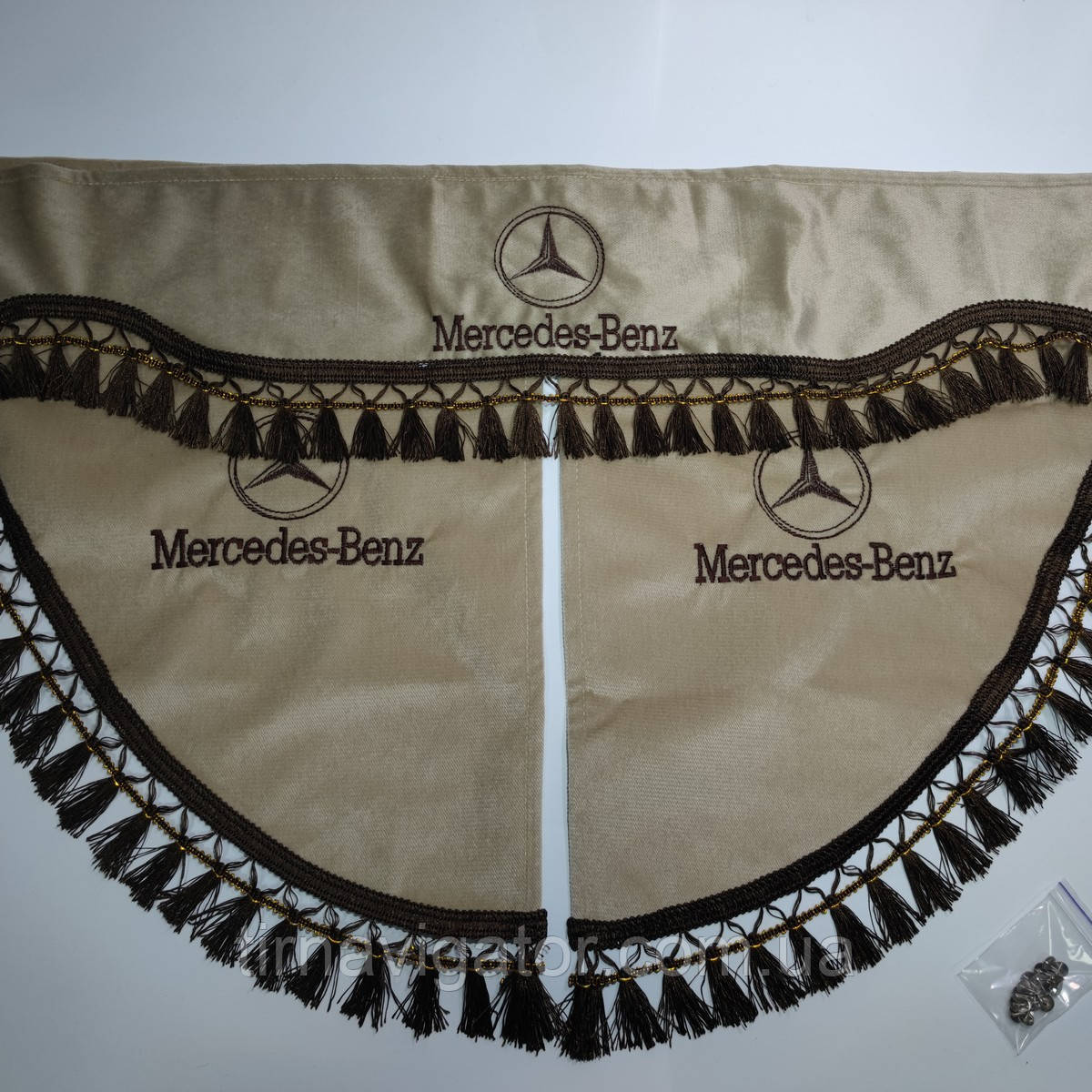 Шторка MERCEDES BLACKOUT бежева з куточками
