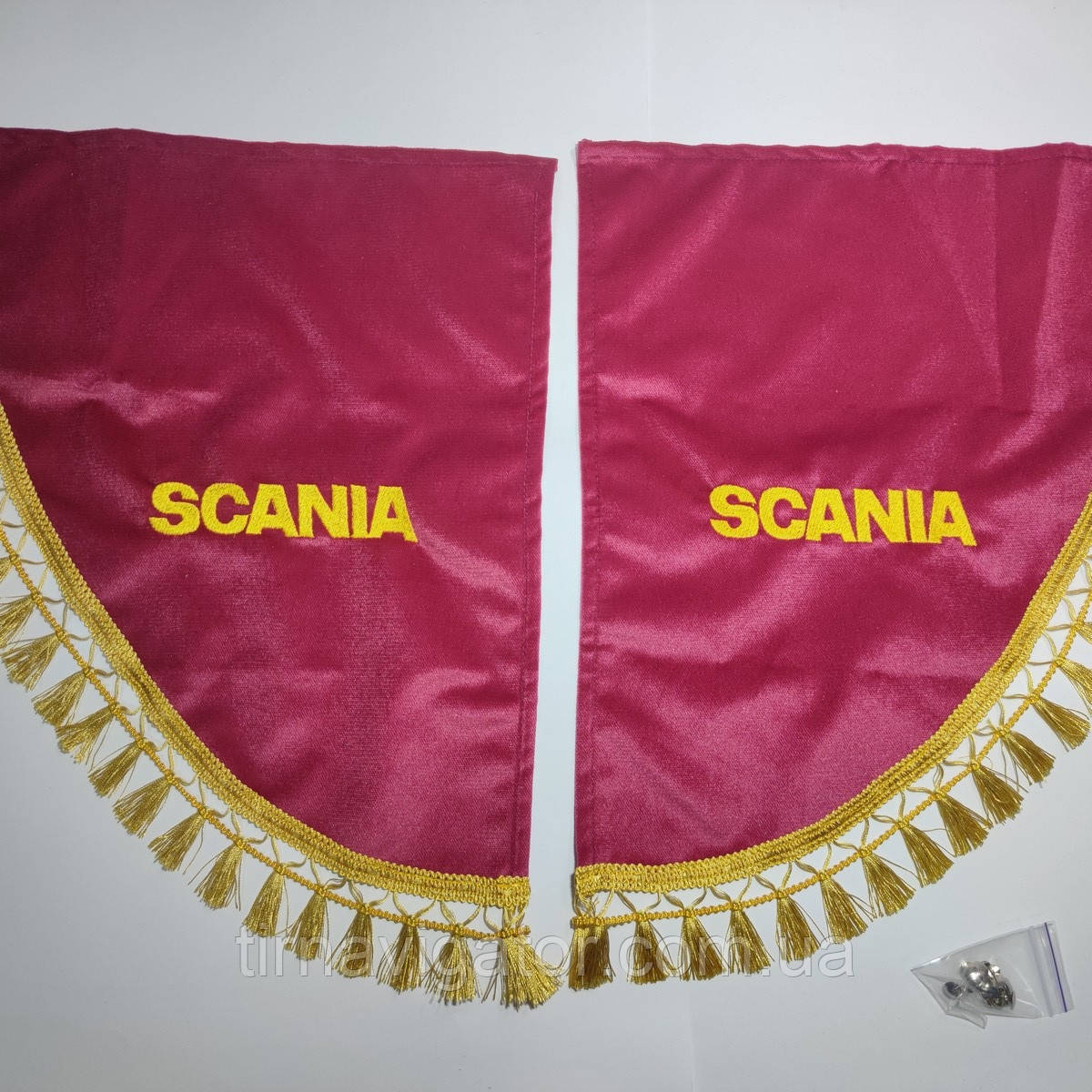 Шторка SCANIA BLACKOUT бордова з куточками