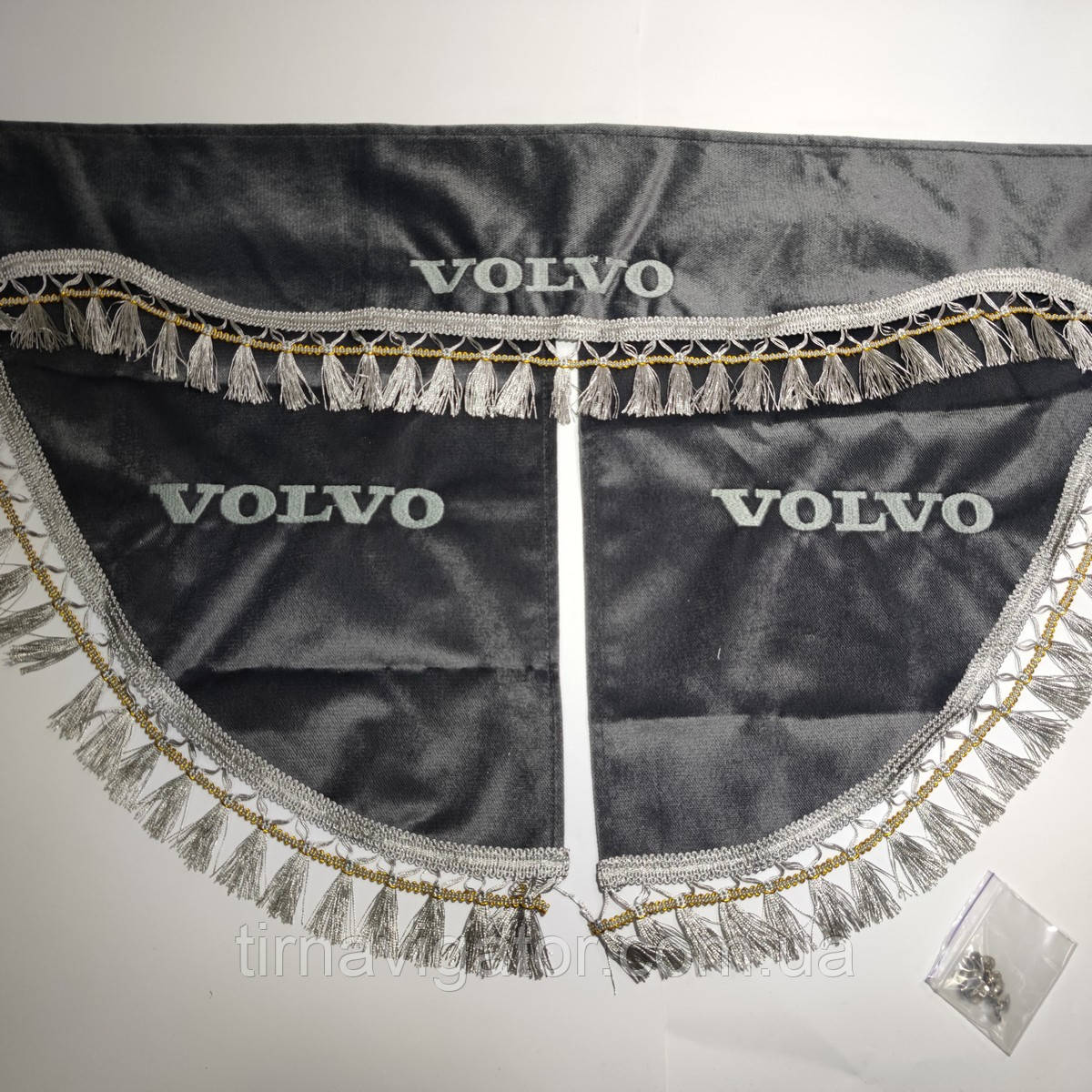 Шторка VOLVO BLACKOUT сіра з куточками