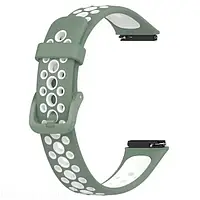 Ремешок для фитнес-браслета BeCover Vents Style для Huawei Band 7/Honor Band 7 Green White (709443)