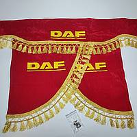 Шторка на лобове скло з куточками DAF червона