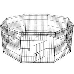 Металевий манеж для тварин   з 8 секцій 61*76 cm