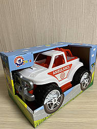 Машина Швидка допомога Амбулаторія з масажним бампером і великими колесами