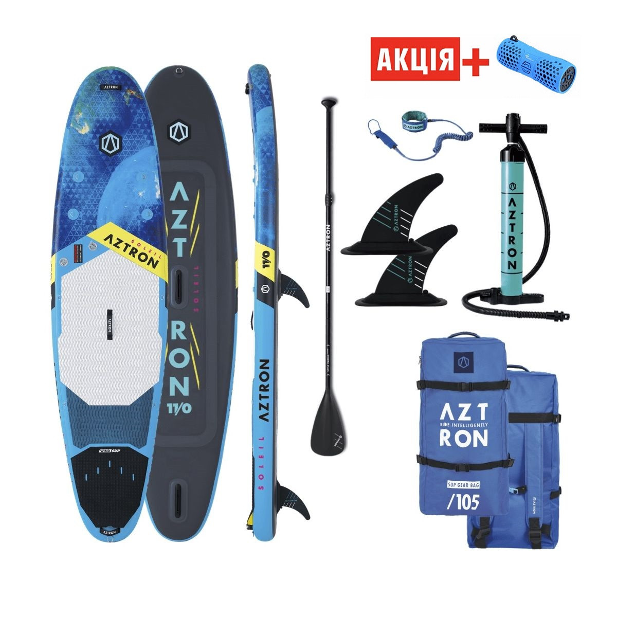 Надувна SUP (віндсерфінг) дошка AZTRON Soleil All Round 11'0"