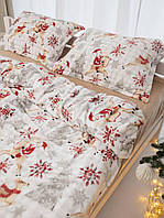 Плюшевое постельное белье Новогоднее (велюровое постельное) 1089 Семейный размер
