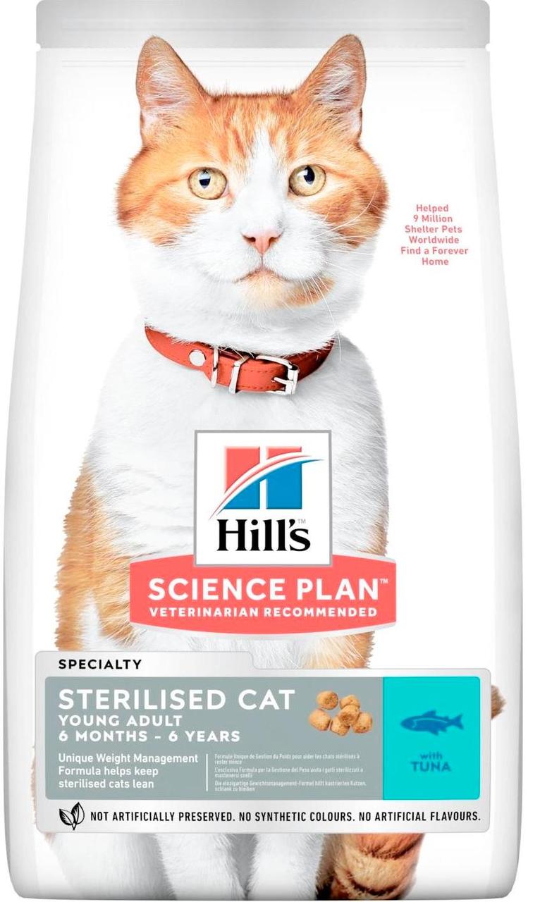 Сухий корм Хіллс для стерилізованих кішок Hills Science Plan Young Adult Sterilised Cat тунець 10 кг